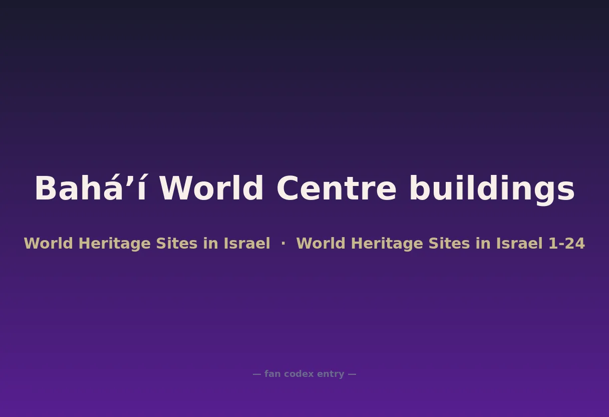 Baháʼí World Centre buildings